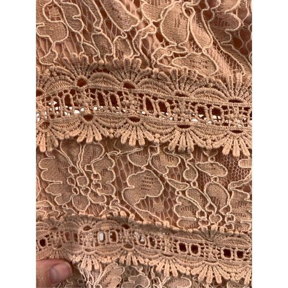 NSR NWT Pink Lace Midi Dress Size M - Picture 5 of 11